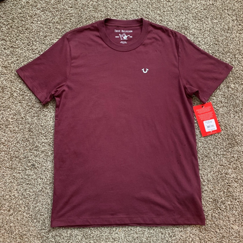 True Religion Shirt Burgundy Color
